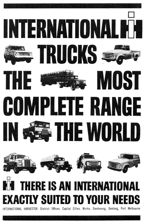 1964 Internatiomal Harvester Truck Range